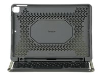 Targus Pro-Tek Education - Clavier et étui (étui folio) - sans fil - Bluetooth 5.1 - Allemand - noir clavier, noir étui - pour Apple 10.2-inch iPad (7ème génération, 8ème génération, 9ème...