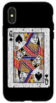 Coque pour iPhone X/XS Queen of Spades Card – Poker, Bridge Player, Costume