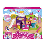 Pinypon - Crèche pour Animaux | Set de Jouets avec Une Figurine Pinypon, 4 Animaux, Chien, Chat, Tortue et Oiseau et des Accessoires de Jeu