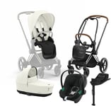 Cybex Priam Duovagn inkl. Aton B2 &  Bas, Off White/Chrome Brown