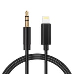 Câble Auxiliaire Pour Iphone 14/13/12/X/11/8/7 Pro Cordon Auxiliaire De Voiture Lightning Jack 3.5Mm Cordon Auxiliaire Audio De Qualité Supérieure Vers Autoradio/Haut-Parleur/Adaptateur Casq[Q1075]