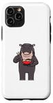 Coque pour iPhone 11 Pro Hippopotame mangeant des nouilles Ramen Animaux sauvages