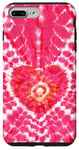 Coque pour iPhone 7 Plus/8 Plus Style Tie Dye Rose Amour Méditation Zen Motif Cœur Boho