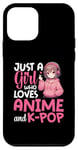 iPhone 12 mini Just a Girl Who Loves Anime and K-Pop Anime Merch Japanese Case