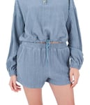 Hurley Short Brumeux Bermuda, Bleu, XS Femme