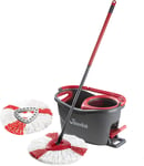 Vileda Turbo Microfibre Spin Mop and Bucket Set with Extra 2-in-1 Head for Set x