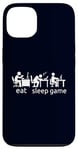 Coque pour iPhone 13 Eat Sleep Game All Gamer Life At The Table Humour Gaming