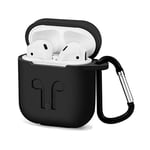 Etui souple en gel TPU pour boitier Apple Airpods coloris noir