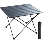 Vevor - Table de Camping 56,5x40,5x46 cm Charge 30 kg Table Exterieur Pliante Portable Legere 1,4 kg Plateau et Cadre en Alliage deAluminium avec Sac