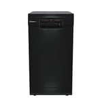 Candy CDPH2L1049B Freestanding Slimline Dishwasher, 10 Place Settings, 45 cm Wide, 5 Programmes, Black