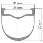 Dt Swiss Grc 1100 Dicut Disc Cl Tubeless Presta 26-35mm Landsvägscykelns Bakhjul