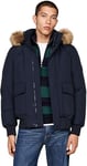 Tommy Hilfiger Doudoune Homme Rockie Down Bomber Capuche Amovible, Bleu (Desert Sky), S