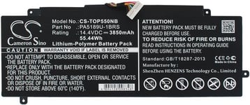 Kompatibelt med Toshiba Satellite Radius 12, 14.4V, 3850 mAh