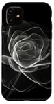 Coque pour iPhone 11 Rose Minimalisme Abstrait Lignes Art Floral Nature