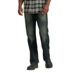 Wrangler Authentics Men's Relaxed Fit Boot Cut Jean, Blue/Black Stretch, 30W x 32L