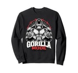 Gorilla Mode Workout Exercise Lifting Weights Strong Gym Sweatshirt