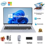 11.6PC Portable VANWIN Intel+8-256Go+Windows11+WiFi+Bluetooth+écran tactile+rotation 360° Basique&Bureautique 2en1 Tablette Ordinateur portable