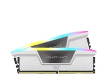 Corsair VENGEANCE RGB DDR5 32 GB (2x16GB) 6400MHz C32 Intel Optimised Desktop Memory (Dynamic Ten-Zone RGB Lighting, Onboard Voltage Regulation, Custom XMP 3.0 Profiles, Tight Response Times) Black