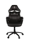 Konix FFF Chaise de Bureau Gaming - Inclinaison siège 15° - Accoudoirs et Assise rembourrés - Cuir polyuréthane Lisse - Noir