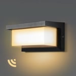 Applique Murale intérieur/Extérieur avec Détecteur de Mouvement Moderne Luminaire Murale,Éclairage Mural Etanche IP65 led 18W blanc chaud - Hengda