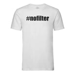 T-Shirt Homme Col Rond Hashtag No Filter Pas De Filtre Humour Meme