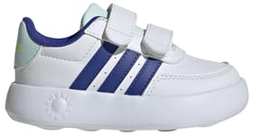 adidas Breaknet 2.0 Shoes Kids Tennis, Cloud White/semi Lucid Blue/Halo Mint, 9.5 UK