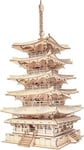 ROWOOD Puzzle 3D Maquette de Temple Japonais en Bois - Maquette en Bois a Construire Adulte - Construction Bois Modelisme Maquette Adulte - Puzzle en Bois Kit Cadeaux pour Adultes Et Adolescents