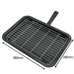 Single Handle Enamelled Grill Pan & Rack For Bompani Spinflo Caravan Oven Cooker