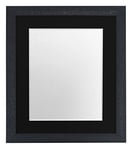 FRAMES BY POST Glitz Black Picture Photo Frame Mount 50 x 70 cm Image Size 24 x 16 inch Plastic Glass