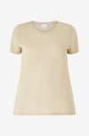 Only Carmakoma - Topp carRex SS V- Neck Lurex Top Ess JR - Guld