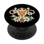 Pro Choice Femmes Droits Utérus Doigt d'honneur féministe PopSockets PopGrip Adhésif