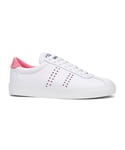 Superga Womens/Ladies 2843 Sport Club S Leather Trainers (White/Pink Candy) - White/Rose - Size UK 2.5
