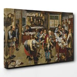 Big Box Art Pieter Bruegel The Elder The Country Brawl Canvas Wall Art Print Ready to Hang Picture, 30 x 20 Inch (76 x 50 cm), Multi-Coloured