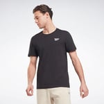 Reebok IDENTITY SMALL LOGO TEE BLACK Male TRAINING T-SHIRTS