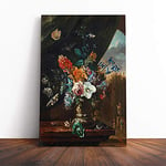 Big Box Art Canvas Print Wall Art Maria Van Oosterwijk Flower Still Life 2 | Mounted & Stretched Box Frame Picture | Home Decor for Kitchen, Living Room, Bedroom, Hallway, Multi-Colour, 20x14 Inch