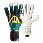 HO Soccer Pro Evolution Squadra Negative Brazil Gants de Gardien de But Unisexe pour Enfant Vert/Jaune Taille 6