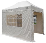 All Seasons Gazebos 3m x 2m Pop Up Garden Gazebo & Side Panels-Beige