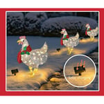 Julgränds LED-nattljus Solcellslampa Utomhus Trädgårdsdekoration Ornament Kyckling Höna Glödande Pastoral Kycklinglampor [HK] M