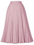 GRACE KARIN Vintage Jupe Femme Mi Longue Plissée pour Soirée Mariée Elegant M cl2473-16/Rose Violet