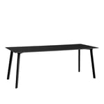 HAY - CPH Deux 210 2.0 Table Ink Black Lacquered Beech Frame L200 X W75 X H73 Ink Black Top Ink Black Lacquered Beech Edge - Matbord - Ronan & Erwan Bouroullec - Svart - Trä