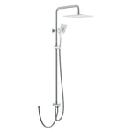 Rainsworth - Colonne de Douche sans Robinetterie, Douche Set avec Inverseur, Acier Inoxydable Tête de Douche Carrée 25 25 cm, Pommeau de Douche de 3