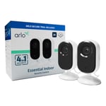 Arlo Essential 2K Indoor overvåkingskamera 2-pakning