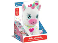 Clementoni Baby Licorne Interactive 55556 Peluche Interactive pour bébés éducative, multisensorielle et Musicale à partir de 6 Mois