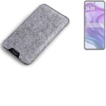 Felt case sleeve for Motorola Razr 50 Ultra grey protection pouch