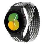 Inga luckor Band för Samsung Galaxy Watch 4/5/6 44mm 40mm 4 classic 46mm Flätad soloögla correa Armband Galaxy 5 Pro 45mm rem Svart smart Black clever Black clever M