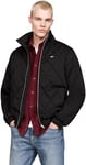 Tommy Jeans Veste Matelassée Homme Essential Quilted Jacket avec Fermeture Éclair, Noir (Black), XL