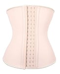 YIANNA Gaine Ventre Plat Femme Corset Minceur Latex Waist Trainer Amincissante Ceinture Abdominale Body Gainant Fitness Beige U37G 3XL