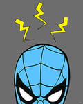 Komar Marvel PowerUp Spider-Man Sense Sticker mural décoratif pour chambre d'enfant Motif Spider-Man Sense 40 x 50 cm
