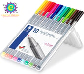 STAEDTLER 334 SB10 Triplus Fineliner Superfine Pen, 0.3Mm Line Width - Assorted 