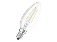 Osram Led Star - Led-Glödlampa Med Filament - Form: B35 - Klar Finish - E14 - 1.5 W (Motsvarande 15 W) - Klass F - Varmt Vitt Ljus - 2700 K